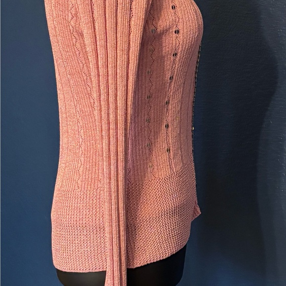 🦄RARE🦄 Vintage JANE DOE COLLECTION Twinset, sequins, metallic pink, knit - Picture 12 of 16
